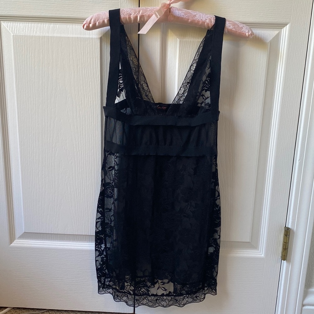 Black lace nightie
